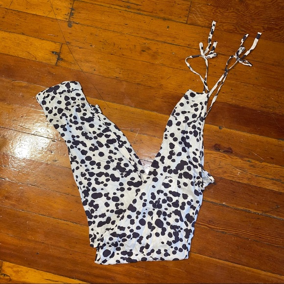 Stillwater LA Cow Print Some Beachy Overalls - Picture 4 of 5